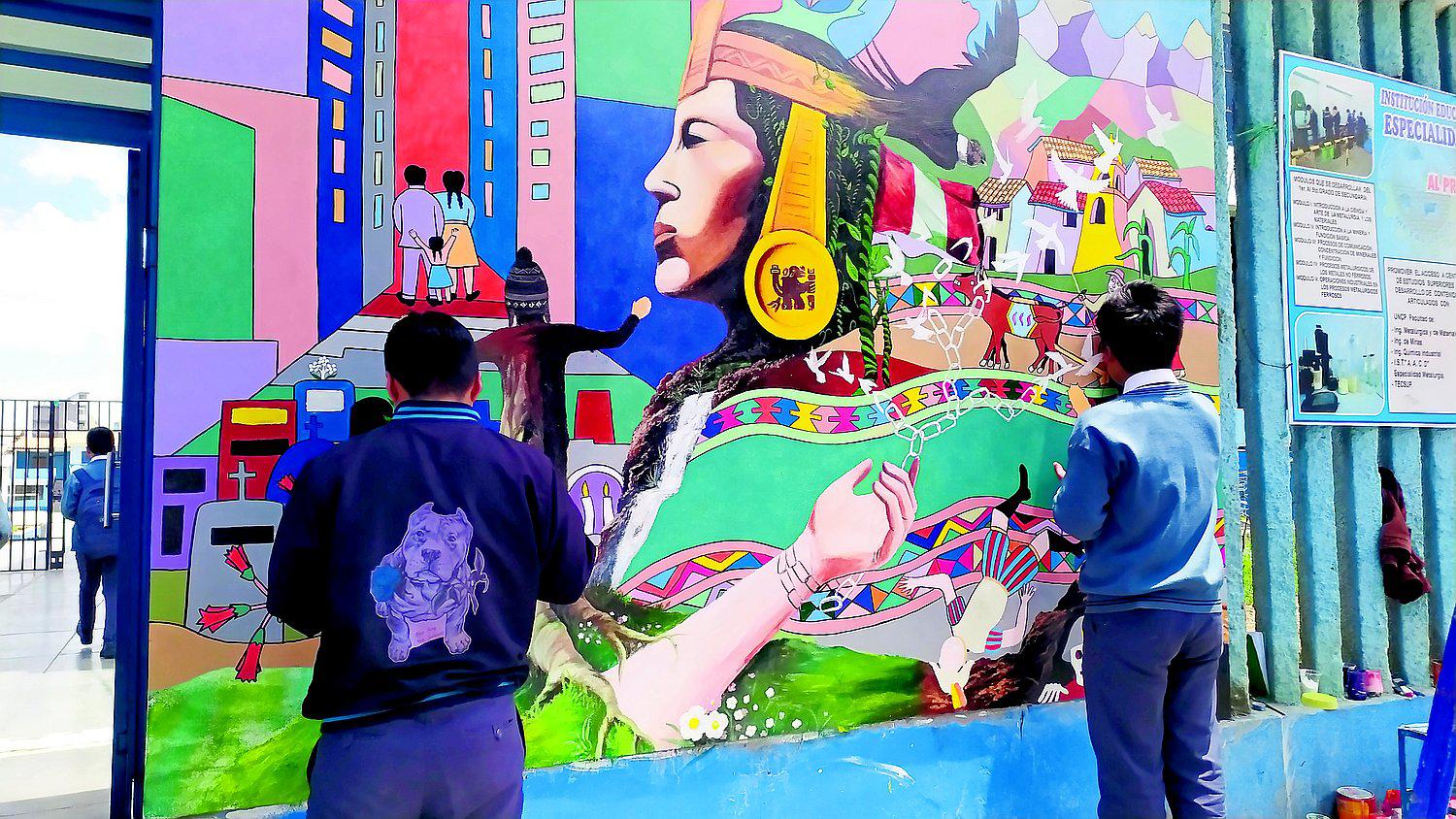 Talento escolar sobre murales (FOTOS)