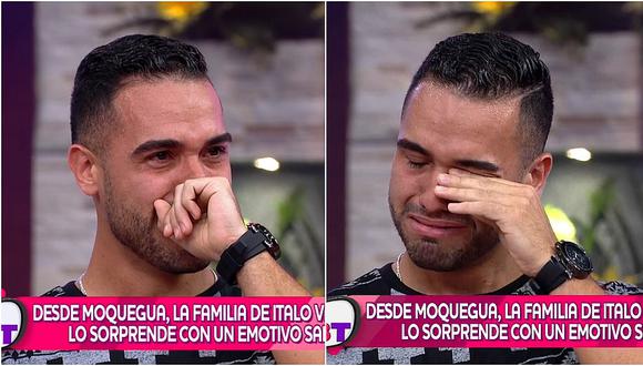 Ítalo Valcárcel llora en vivo al ver sorpresa que le preparó su familia (VIDEO)