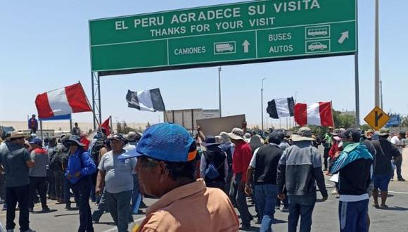 Bloqueos y protestas escalan en la ciudad de Tacna desde este 11 de enero. (Foto: Difusión)