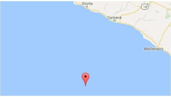 Sismo de regular intensidad se registrá en el mar de Camaná