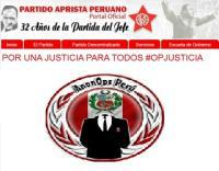 Anonymous envía mensaje a nombre del 'Partido Aprista'