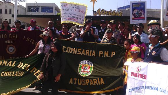 Lambayeque: Marcha de sensibilización contra el uso de pirotécnicos