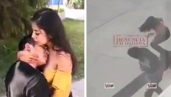 Mujer que pedía perdón a pareja, también fue agredida por su víctima (VIDEO)