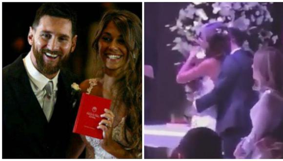 Messi dedicó canción a Antonela Rocuzzo en plena boda y su reacción conmovió Instagram (VIDEO)