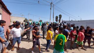 Más de 30 familias son desalojados de parque en Pisco