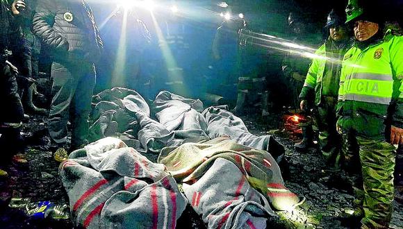 Cinco mineros mueren aplastados por rocas en La Rinconada