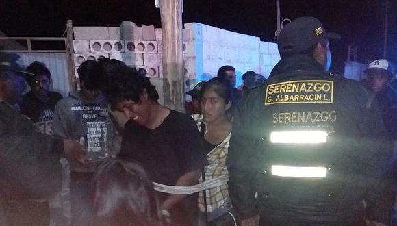 Tacna: Pobladores atrapan a presuntos ladrones y los amarran a postes