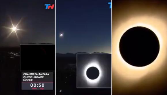 Eclipse solar total: el preciso momento en que todo se oscureció (VIDEO)