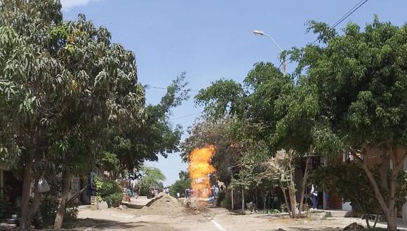 Fuga de gas natural en A.H. Nueva Esperanza alarmó a los moradores