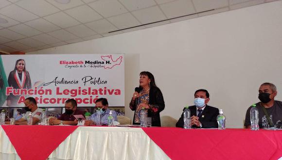 Audiencia pública en Huánuco organizada por congresista Elizabeth Medina/ Foto: Correo
