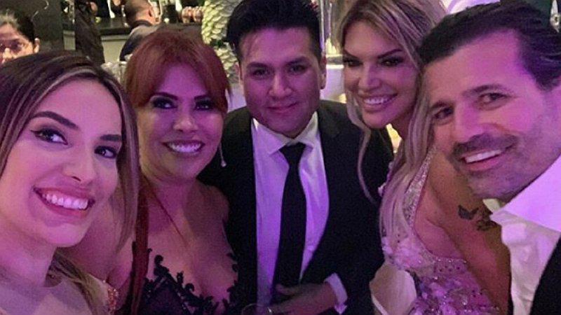 Magaly Medina se divierte en boda junto a Deyvis Orosco y Jessica Newton 