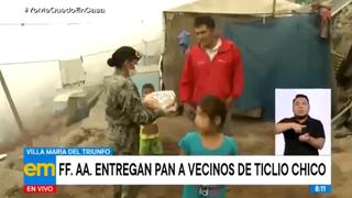 Coronavirus: Fuerzas Armadas entregan alimentos a los vecinos de ‘Ticlio chico’ (VIDEO)