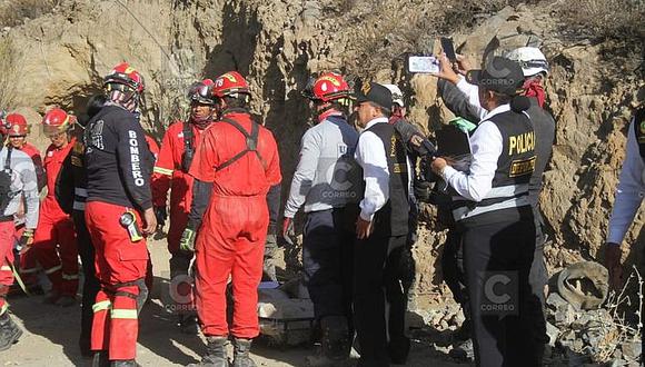 Falleció estudiante que estuvo atrapado en socavón de mina en Arequipa (FOTOS y VIDEO)