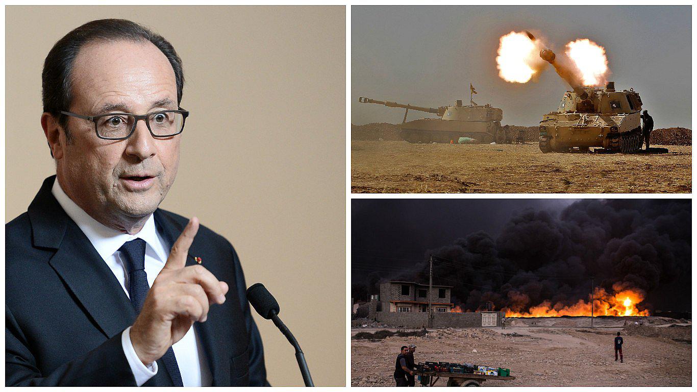 Irak: Hollande pide perseguir a los yihadistas del Estado Islámico más allá de Mosul