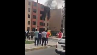 Incendio en edificio de conjunto residencial en San Juan de Miraflores (VIDEO)