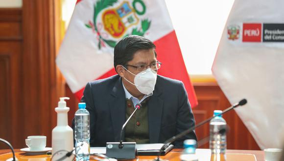El presidente del Consejo de Ministros, Vicente Zeballos, indicó que continuarán trabajando por la salud de los peruanos. (Foto: Andina)