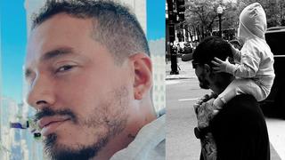 J Balvin emocionado al celebrar su primer día del padre y muestra bellas fotos junto a su bebé 