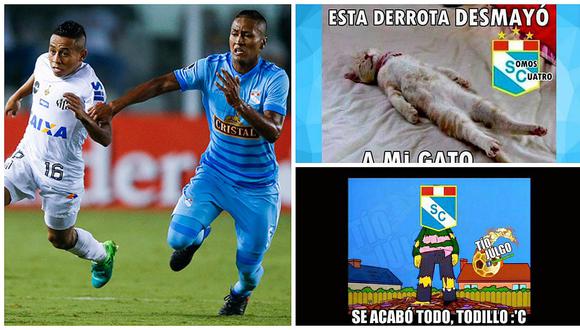 Sporting Cristal es blanco de divertidos memes tras ser goleado por el Santos [FOTOS]
