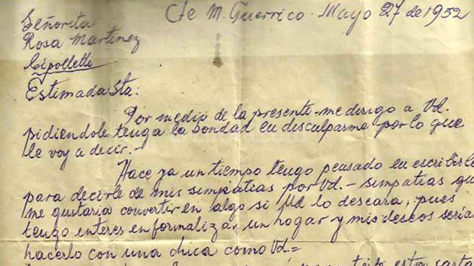 En 1952, Italo Severini le escribió una increíble carta de amor a Rosa Martínez; ayer, su nieto la compartió por Twitter