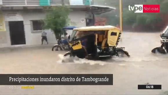Fuertes lluvias en Piura. (Foto: Captura de video)