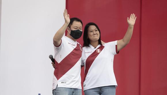 Keiko Fujimori reapareció públicamente junto a su hermano Kenji. (Foto: Jessica Vicente / @photo.gec)