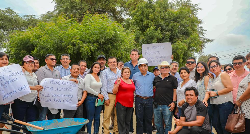 Piura: Alcalde coloca primera piedra en obra de pistas y veredas de A.H. Chiclayito en Castilla