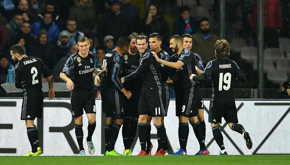 Champions League: Real Madrid venció 3-1 al Nápoles en Italia