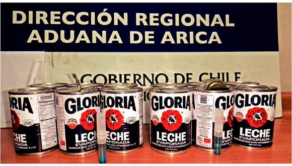 Peruanas llevaban droga diluida en tarros de leche evaporada a Chile