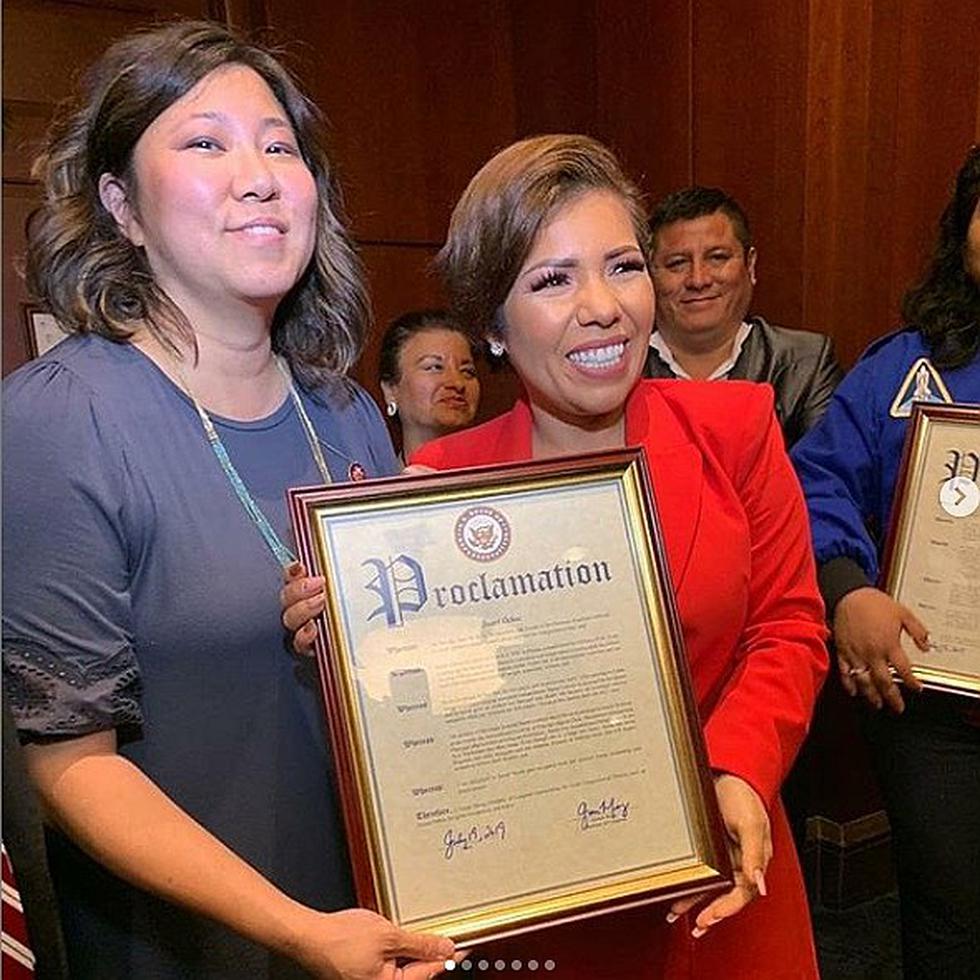 Susan Ochoa es felicitada por diversas autoridades en Estados Unidos (FOTOS)