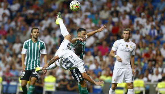 Real Madrid golea al Betis (5-0) con James y Keylor como estrellas