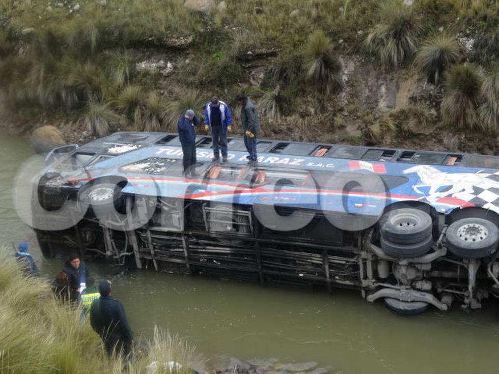 La Oroya: 47 heridos deja despiste y volcadura de bus  