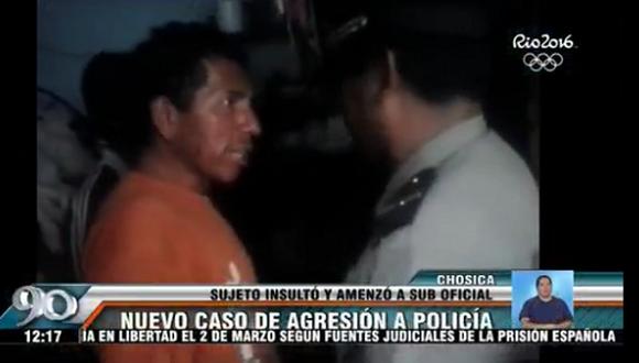 ​Sujeto agrede a policía durante intervención en Chosica (VIDEO)