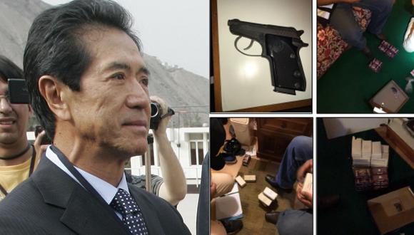 Jaime Yoshiyama: difunden fotos del arma y municiones incautadas en casa del exministro fujimorista