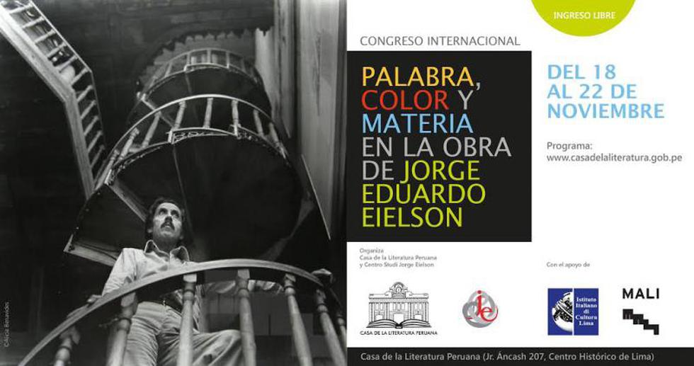 Realizarán del 18 al 22 de noviembre congreso sobre Jorge Eduardo Eielson