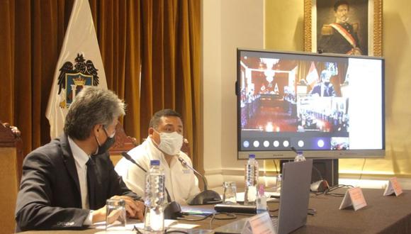 José Ruiz durante la sesión de comisión de Seguridad Ciudadana del Congreso pidió que el Ejército Peruano patrulle las calles.