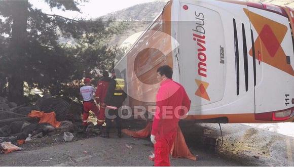 Ayacucho: Al menos siete muertos tras despiste de bus interprovincial en Vía Libertadores (VIDEO)