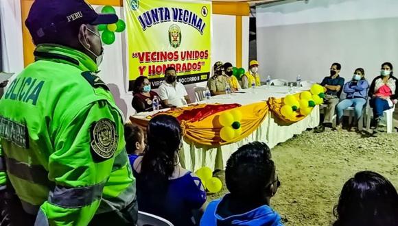 Ante alto índice de inseguridad ciudadana, población se une. Alcalde Eder Urbina destaca trabajo articulado con la Policía Nacional del Perú.