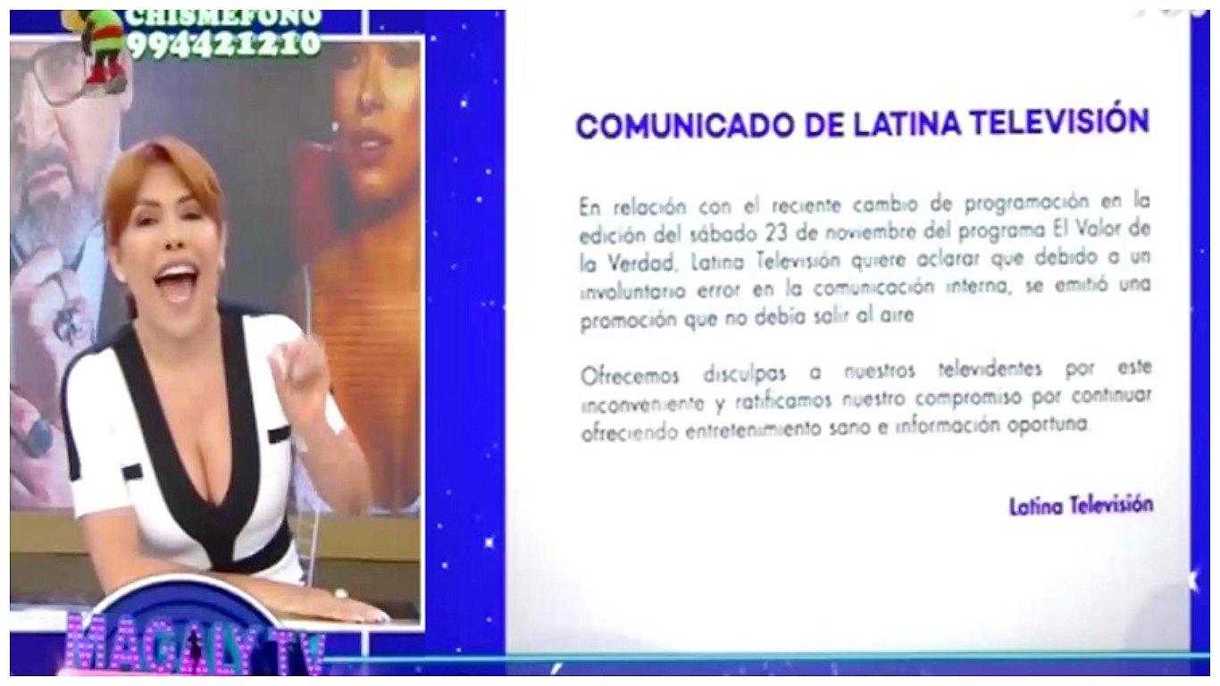 Magaly Medina arremete contra Latina: "Es un insulto a la inteligencia del televidente"