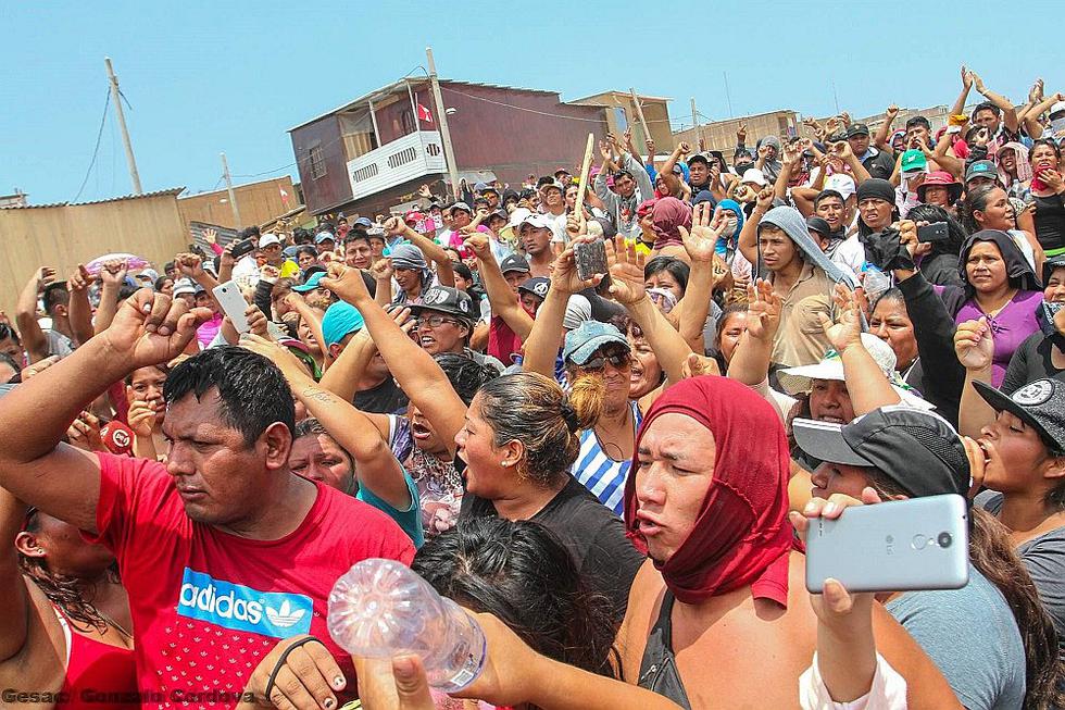 Violento desalojo en Villa El Salvador. 