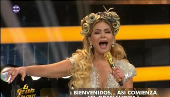 Gisela Valcárcel apostó por un nuevo look en el regreso de "El Gran Show". (Foto: Captura de América TV)