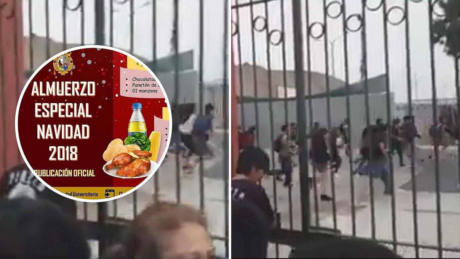 UNMSM: así reaccionaron los alumnos al tradicional 'almuerzo especial' por Navidad (VIDEO)