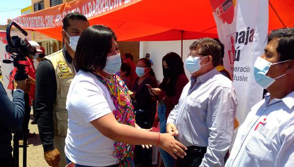 Ministra participó en inicio y culminación de mantenimientos ejecutados mediante el Programa Trabaja Perú. (Foto: Adrian Apaza)