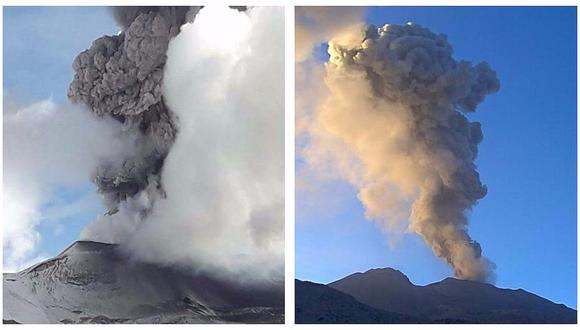 Advierten que cenizas del volcán Sabancaya afectarían los vuelos del Sur (VIDEO)