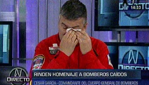 Entre lágrimas, comandante de los Bomberos pide ayuda al Estado (VÍDEO)