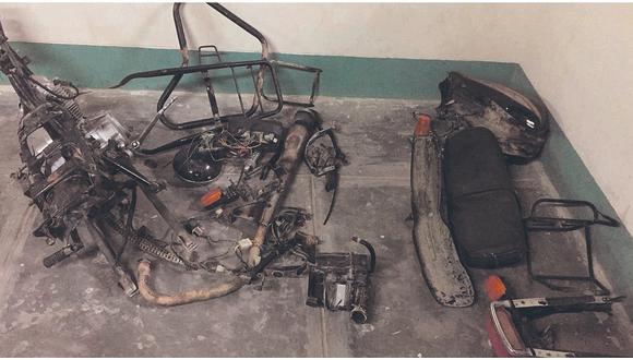 Intervienen “caleta” donde desmantelaban motos robadas en Paita