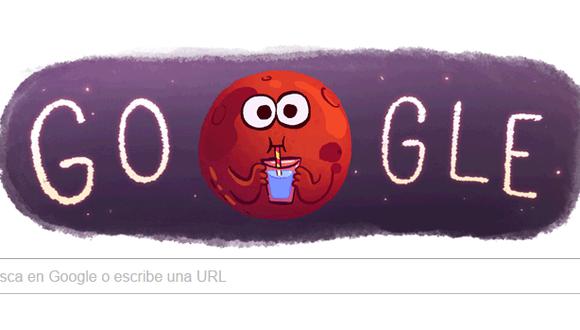 Google celebra con doodle animado el hallazgo de agua en Marte