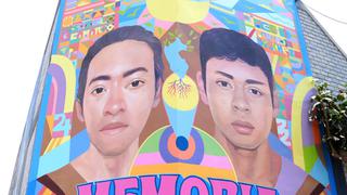 Inti Sotelo y Bryan Pintado: Pintan mural en homenaje a jóvenes que murieron en protesta de noviembre