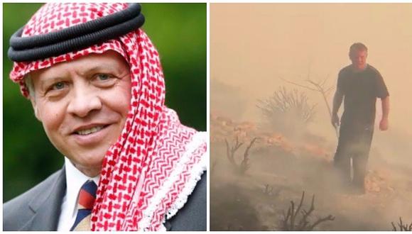 Facebook: ​rey de Jordania ayuda a apagar incendio y video se hace viral 