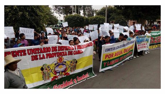 Casma: Protestan contra gobierno regional por culminación de obra de agua y desagüe