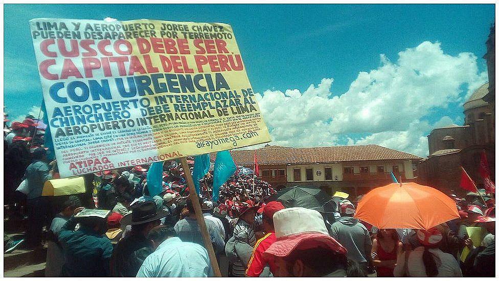 ​Cusco alista huelga indefinida por el tema Aeropuerto de Chinchero 